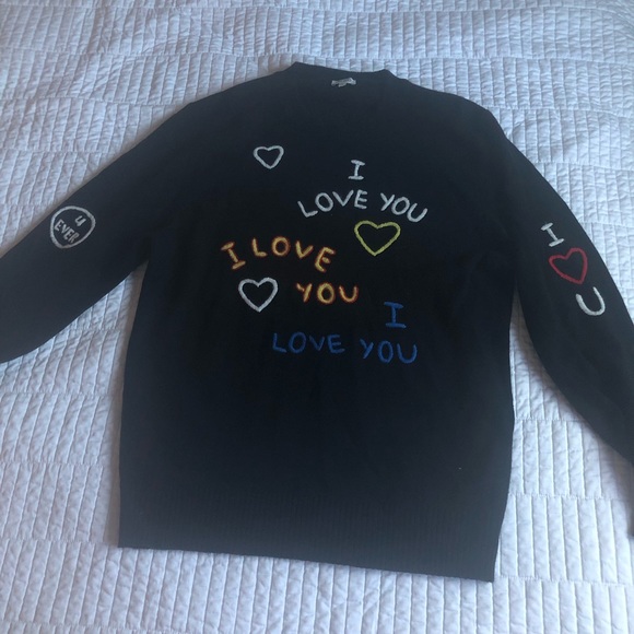 Kenzo I Love You Wool Knit Sweater 